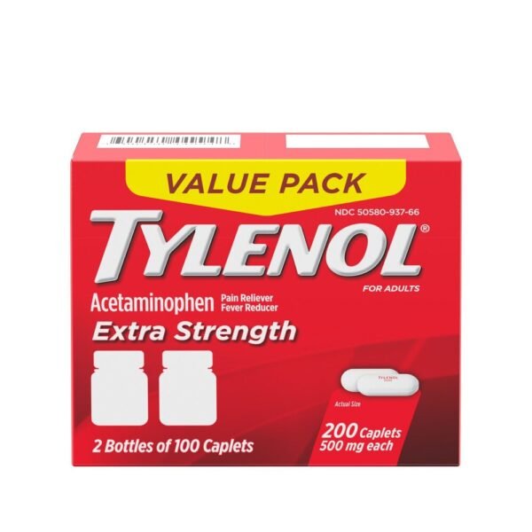 Tylenol Extra Strength Acetaminophen 500 MG Caplets, 200 Count