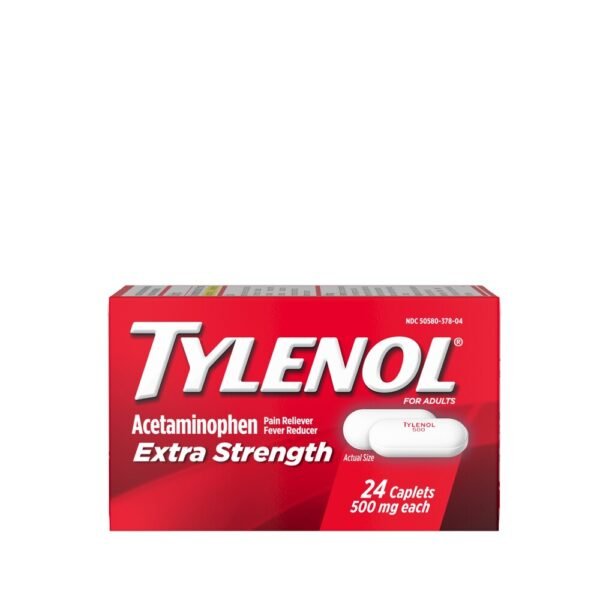 Tylenol Extra Strength Acetaminophen 500 MG Caplets, 24 Count