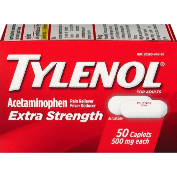Buy Tylenol Extra Strength Acetaminophen 500 MG Caplets, 50 Count Online